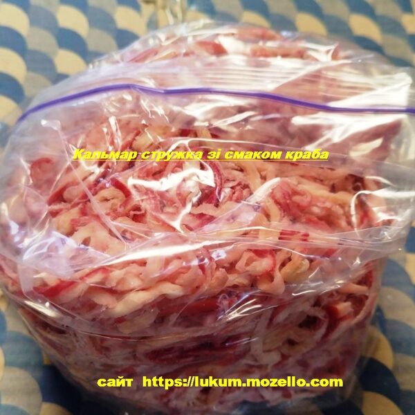 Кальмар стружка зі смаком краба